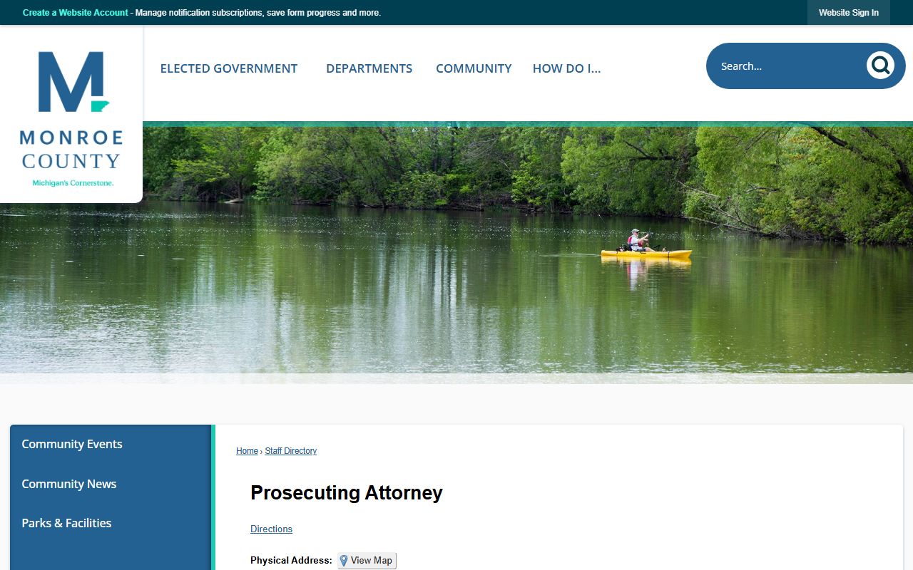 Monroe County prosecutor directory with contacts tied to criminal court records