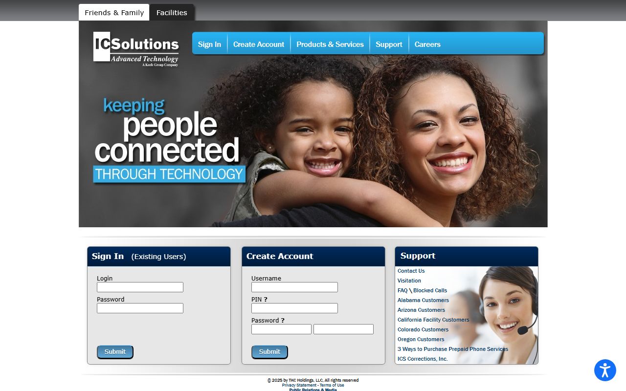 ICSolutions portal used to reach a Monroe County inmate booked after a warrant arrest
